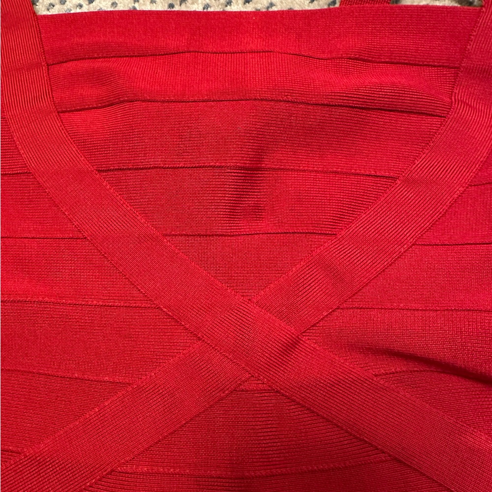 Herve Leger red minidress - Picture 8 of 13